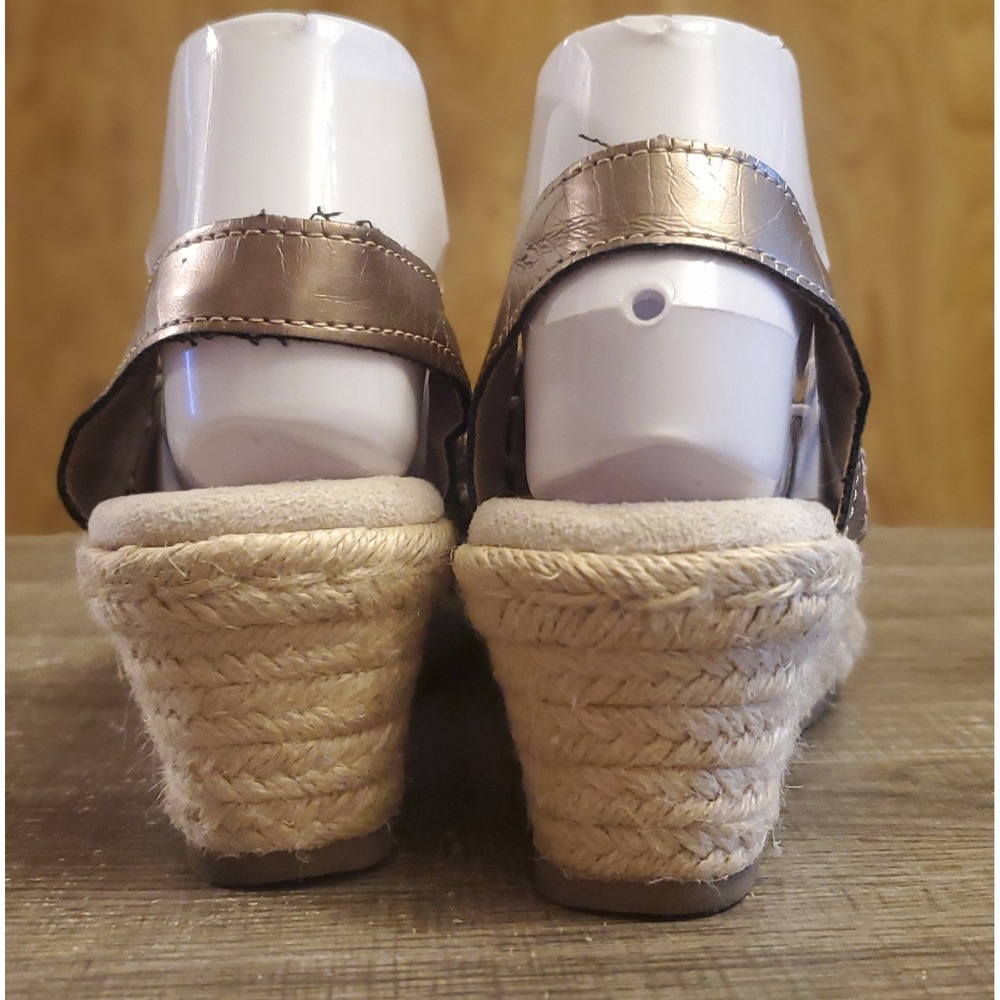 Earth Spirit Espadrille Wedge Shoes Women's Size 7 Gold - Picture 4 of 12